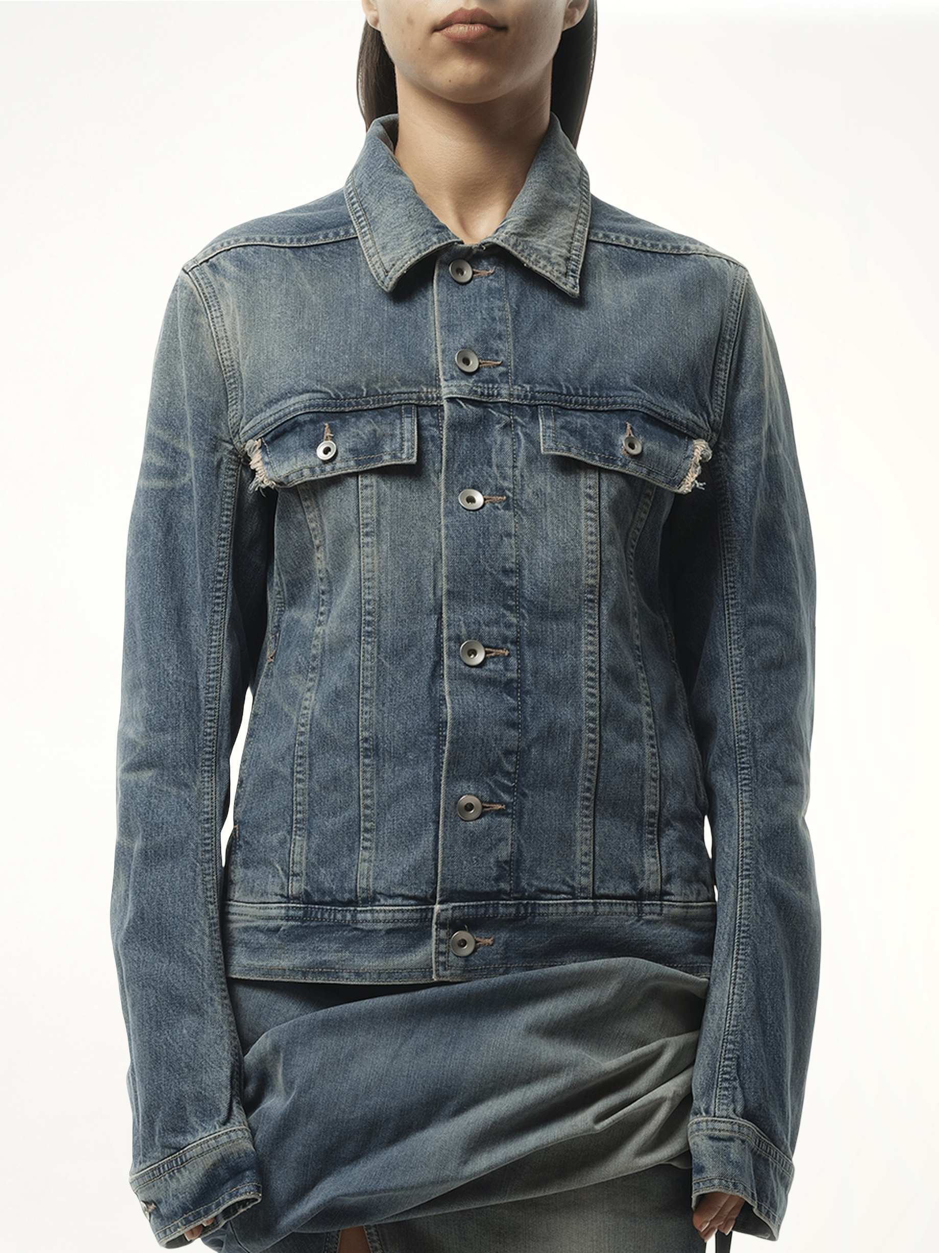 Trucker Denim Jacket in Washed Indigo