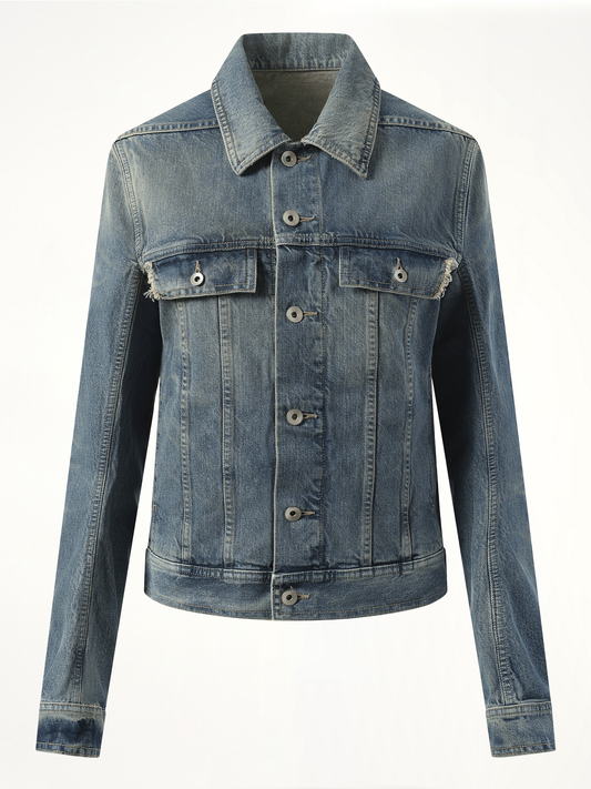 Trucker Denim Jacket in Washed Indigo