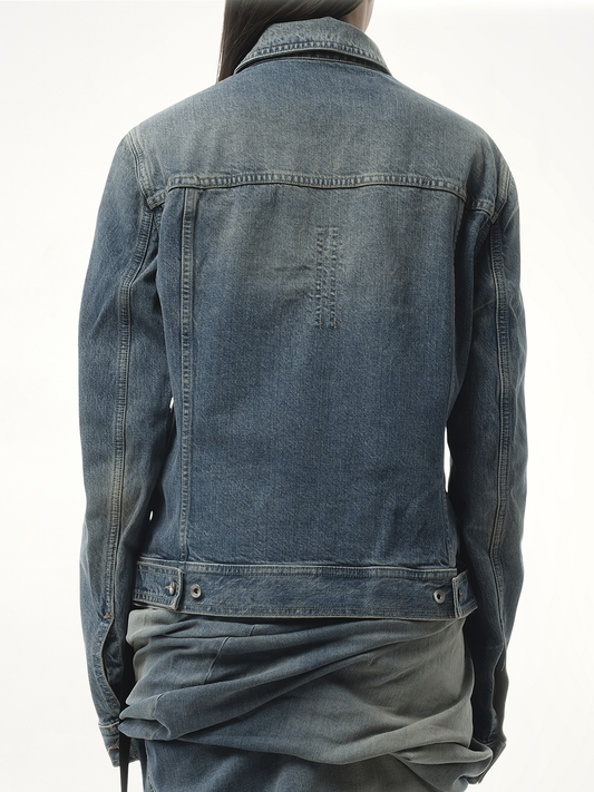 Trucker Denim Jacket in Washed Indigo