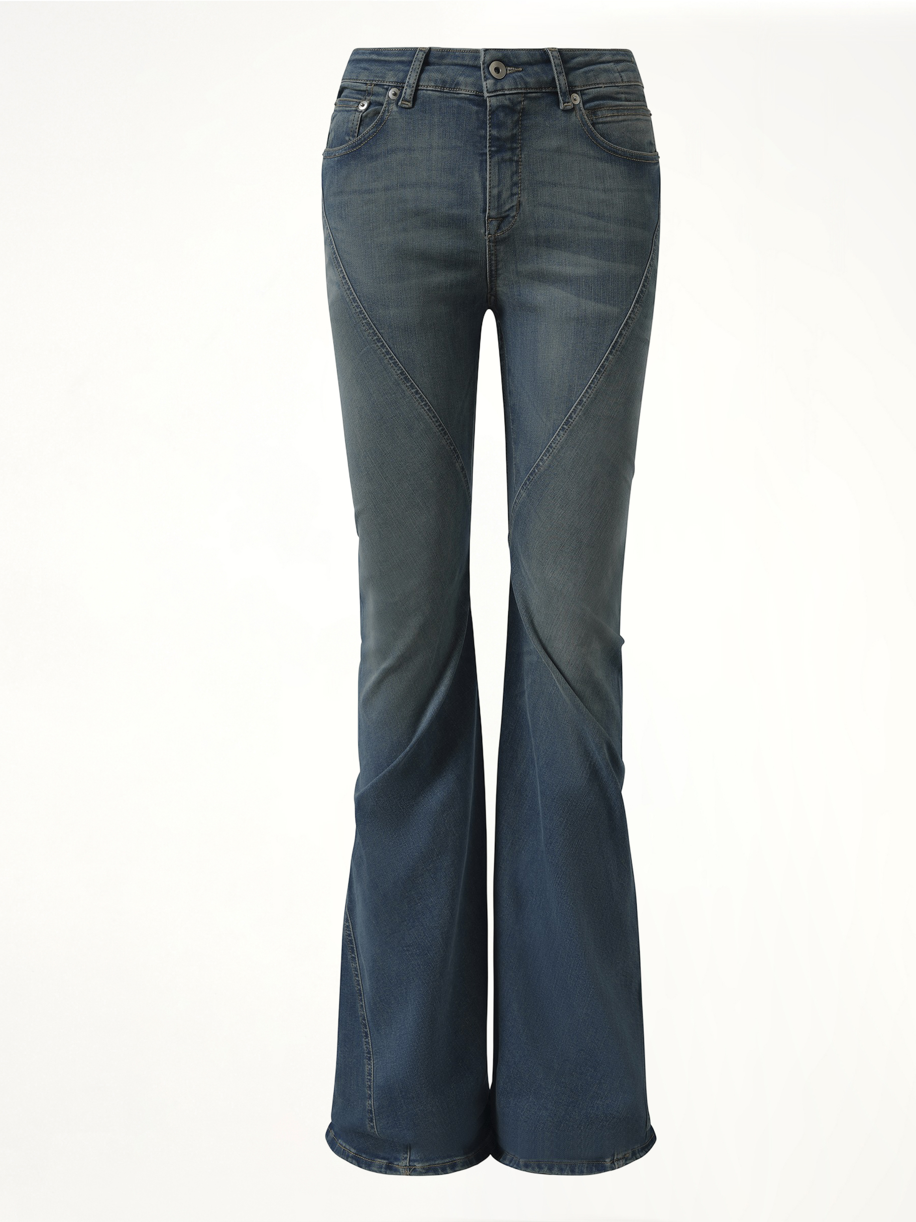 Bias Bootcut Jeans in Washed Indigo