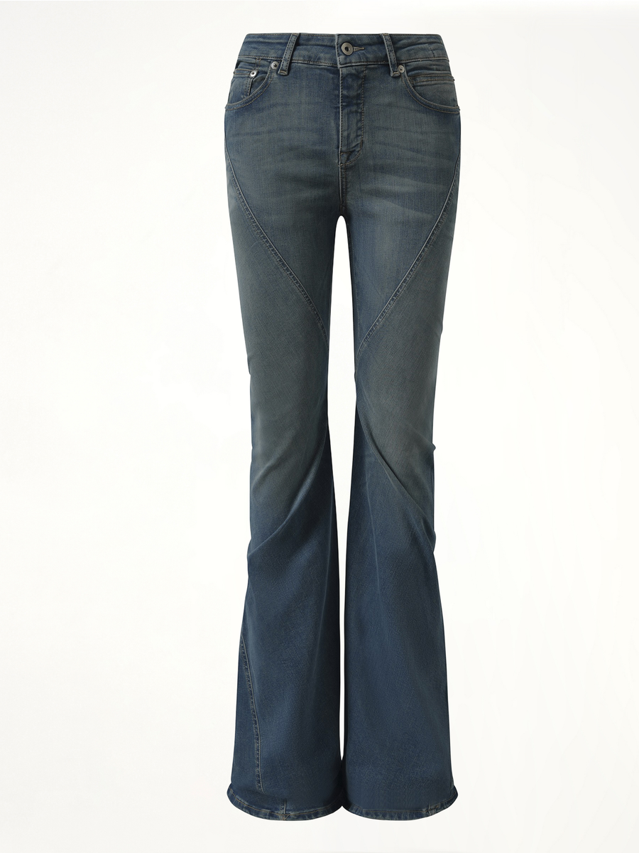 Bias Bootcut Jeans in Washed Indigo