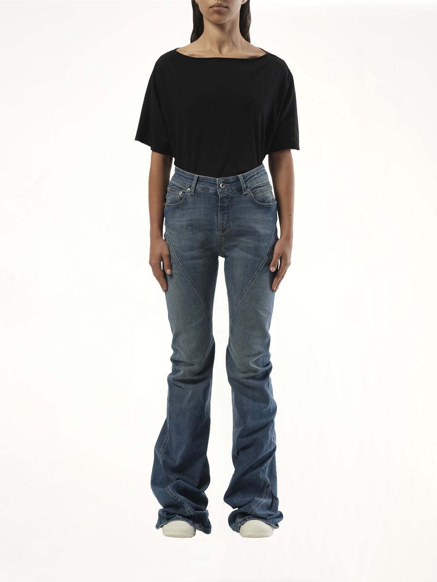 Bias Bootcut Jeans in Washed Indigo