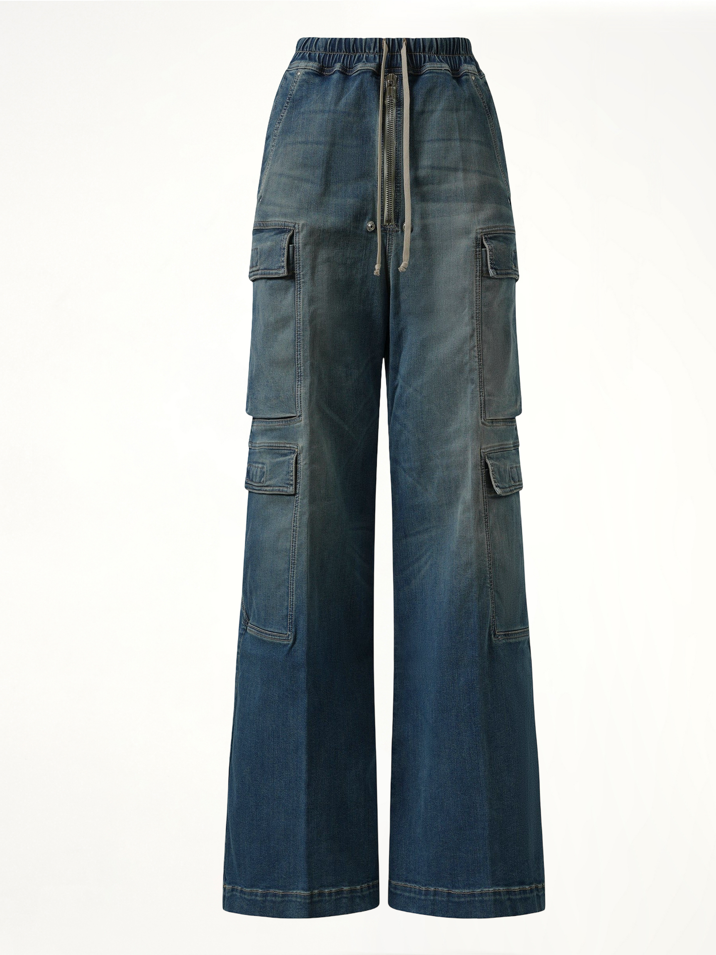 Denim Double Cargo Jumbo Belas in Washed Indigo