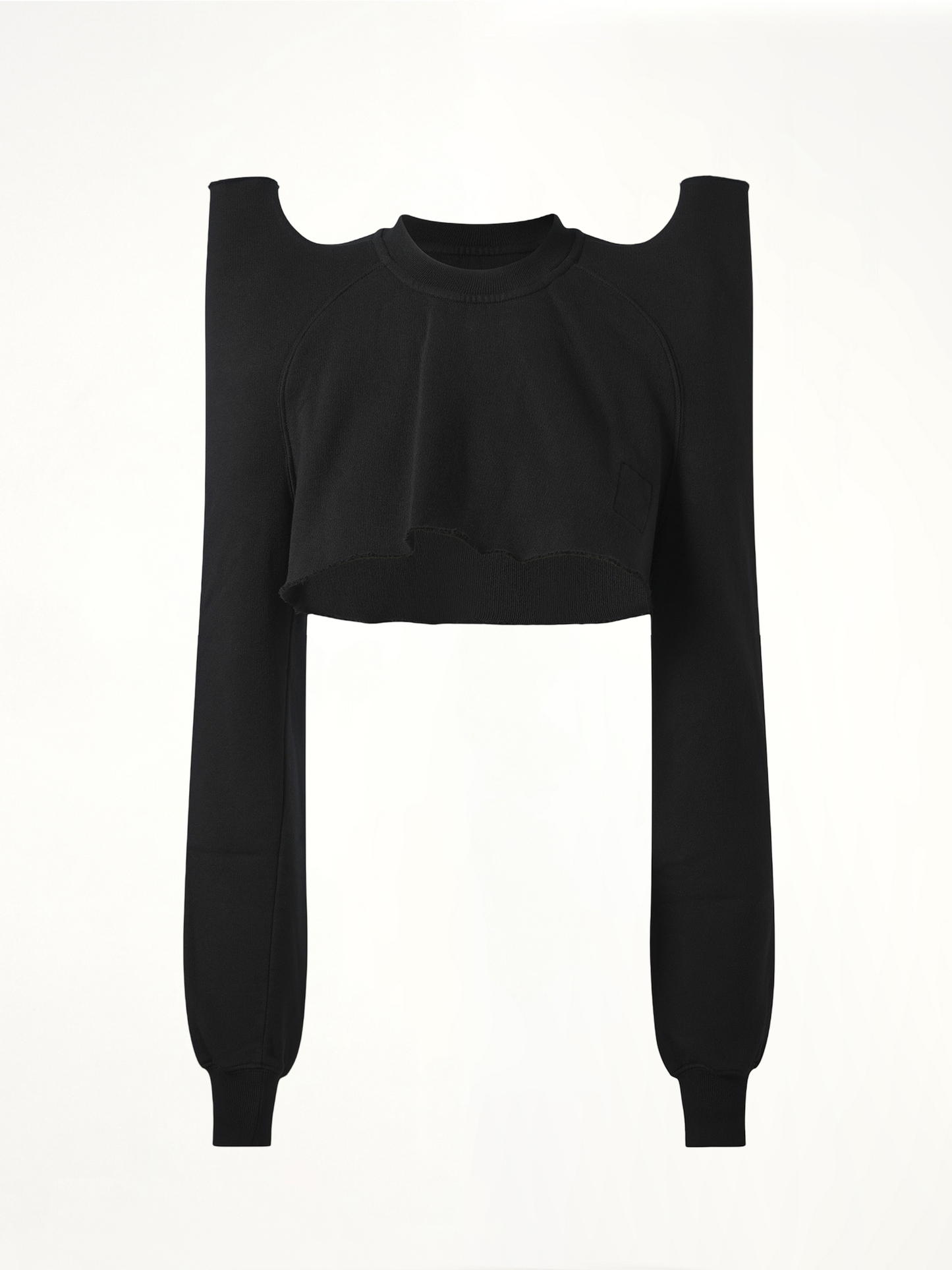 Cropped Tec Sweater in Black