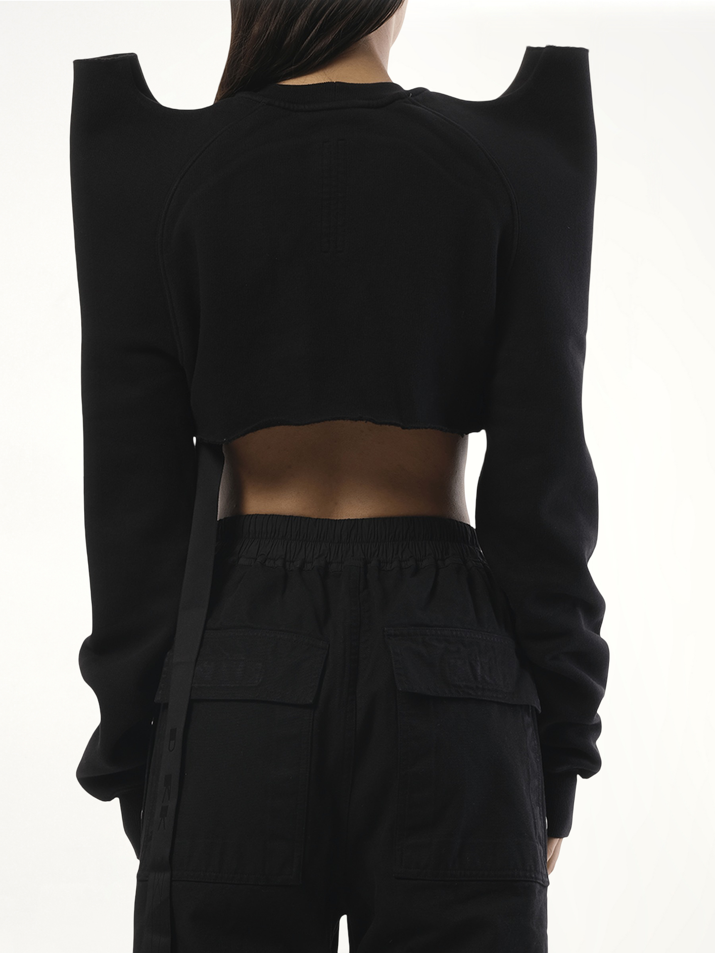 Cropped Tec Sweater in Black
