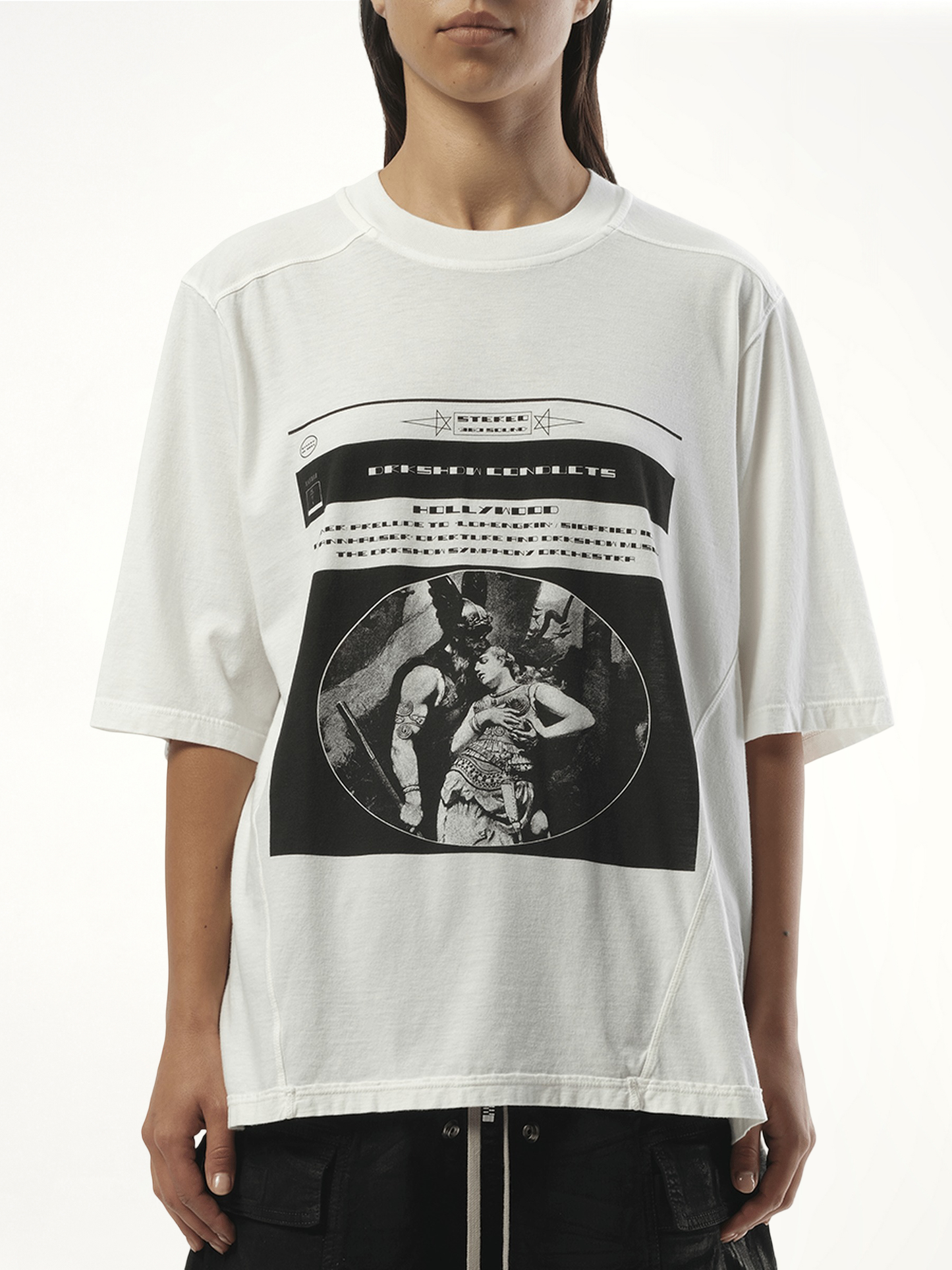 Opera Print Warlus T-Shirt in Milk/Black