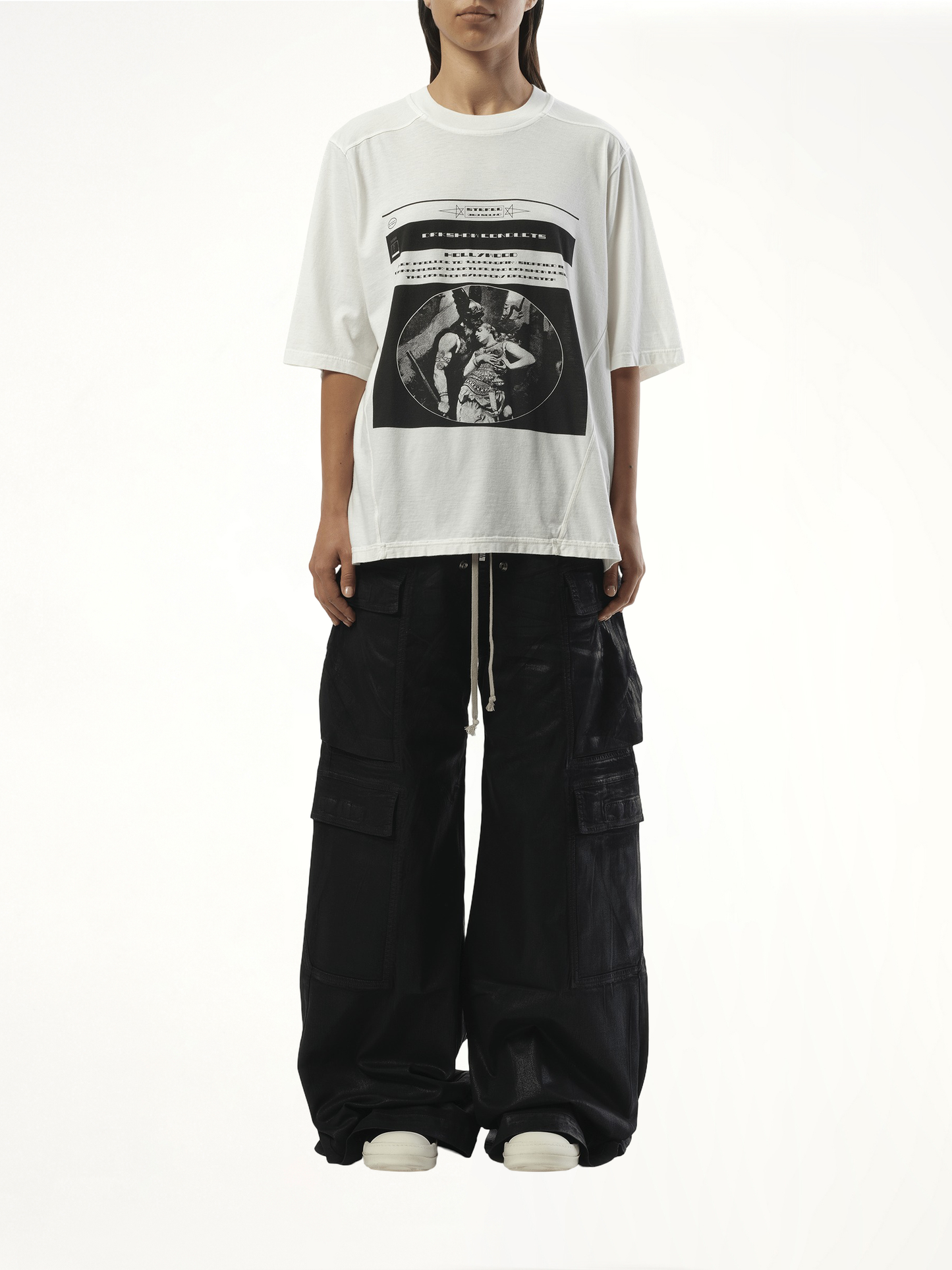 Opera Print Warlus T-Shirt in Milk/Black