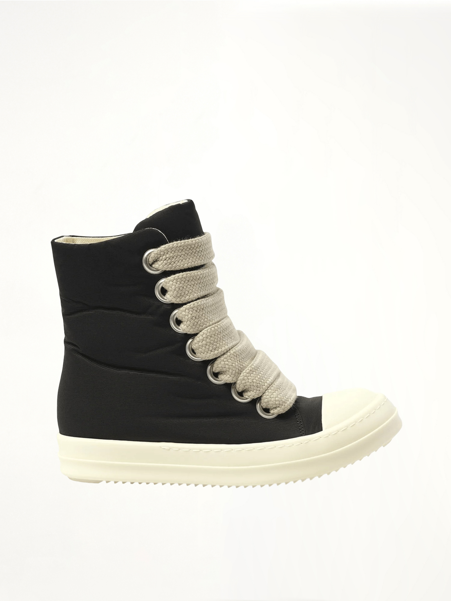 Jumbo Lace Puffer Sneaks in Black/Milk