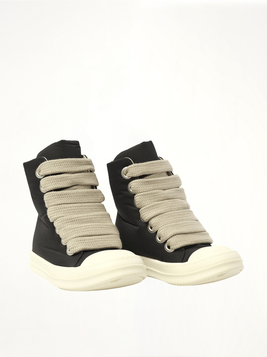 Jumbo Lace Puffer Sneaks in Black/Milk