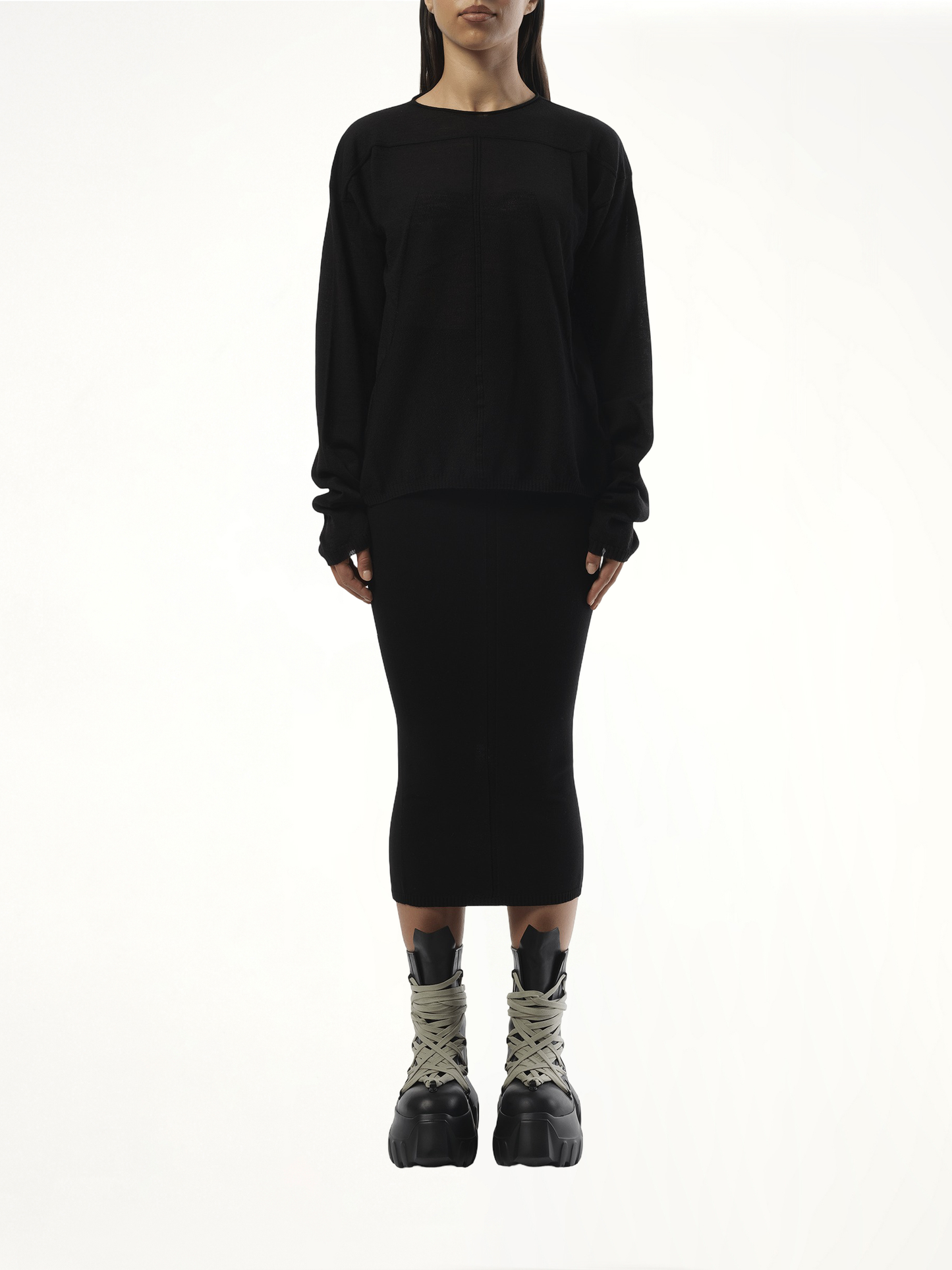 Knit Pullover in Black
