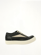 Vintage Sneaks in Black/Milk Side View | RICK OWENS