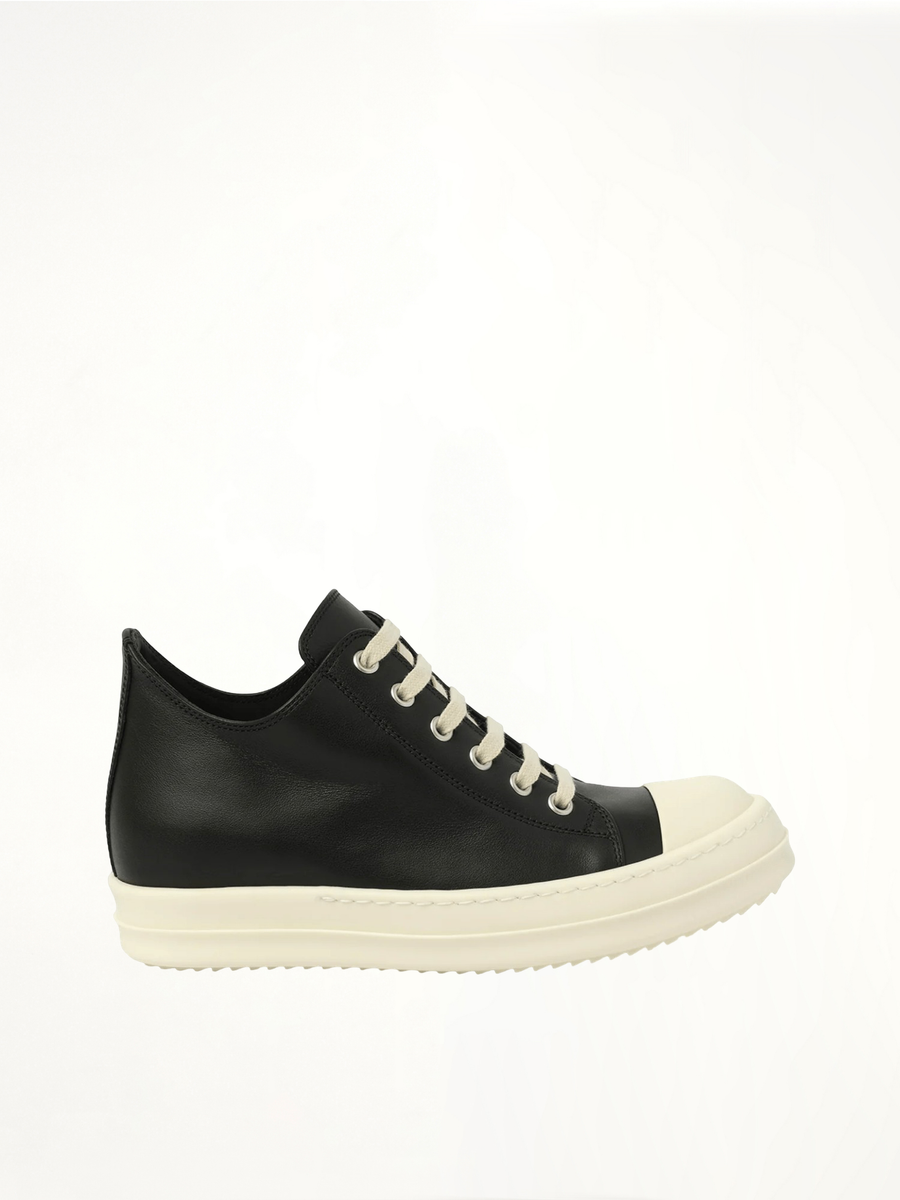 Low Sneaks in Black Side View | RICK OWENS