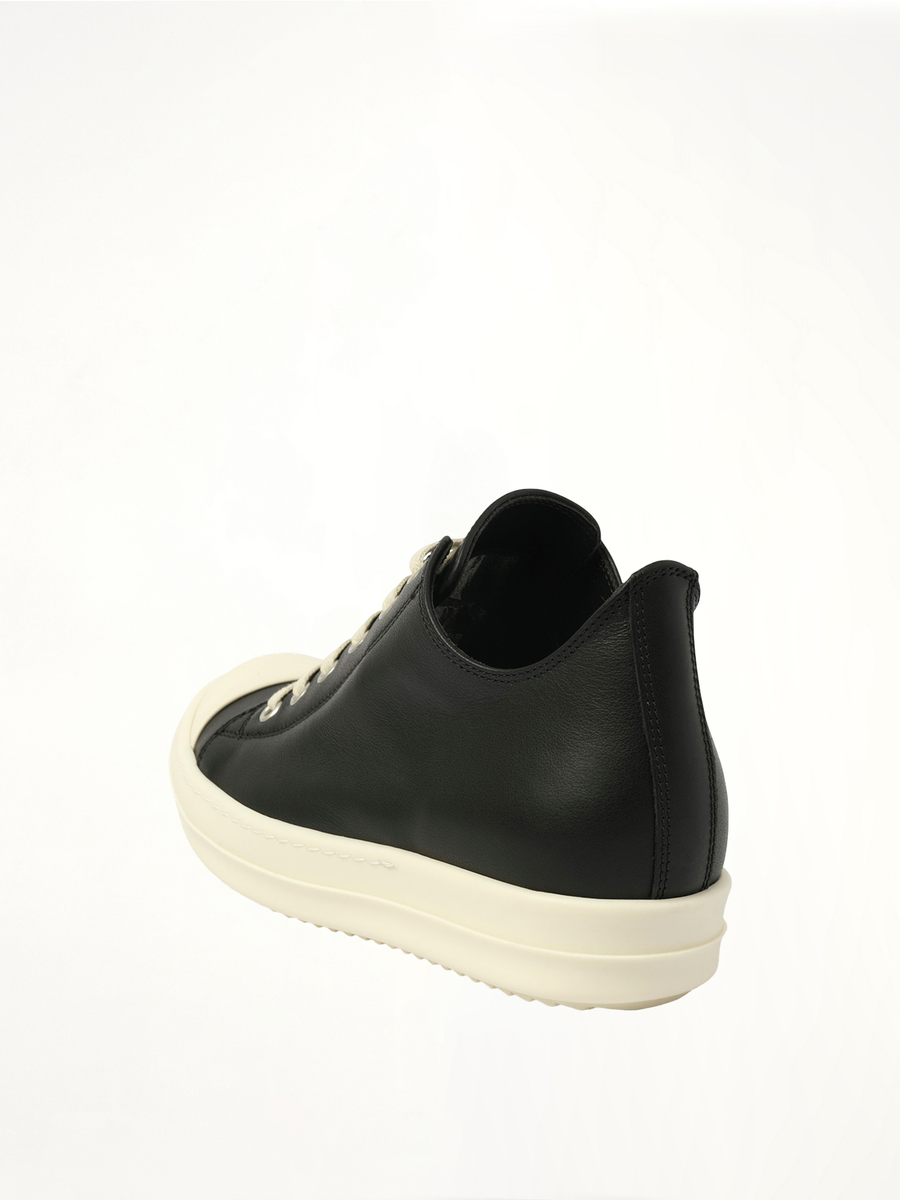 Low Sneaks in Black Back View | RICK OWENS