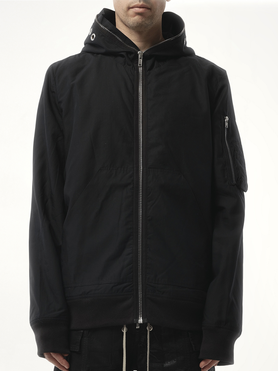 Gimp Flight Bomber Jacket in Black
