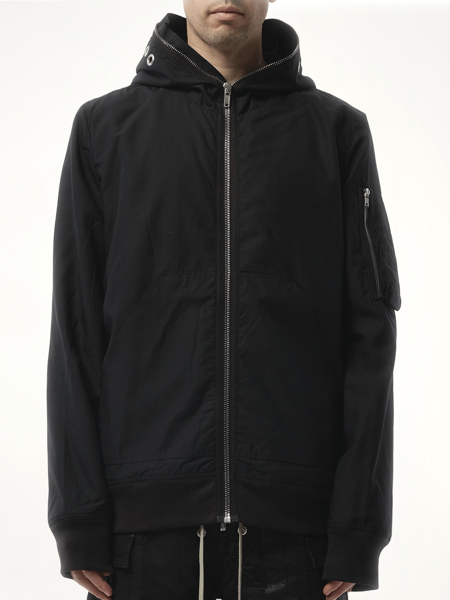 Gimp Flight Bomber Jacket in Black