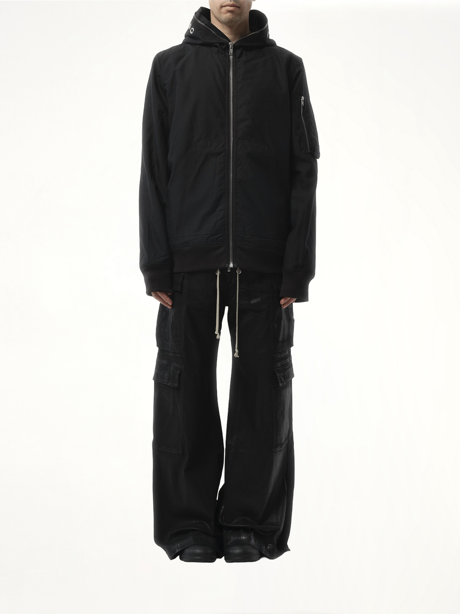 Gimp Flight Bomber Jacket in Black