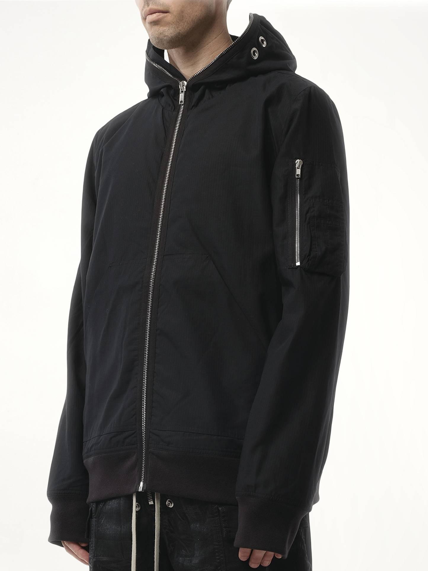 Gimp Flight Bomber Jacket in Black