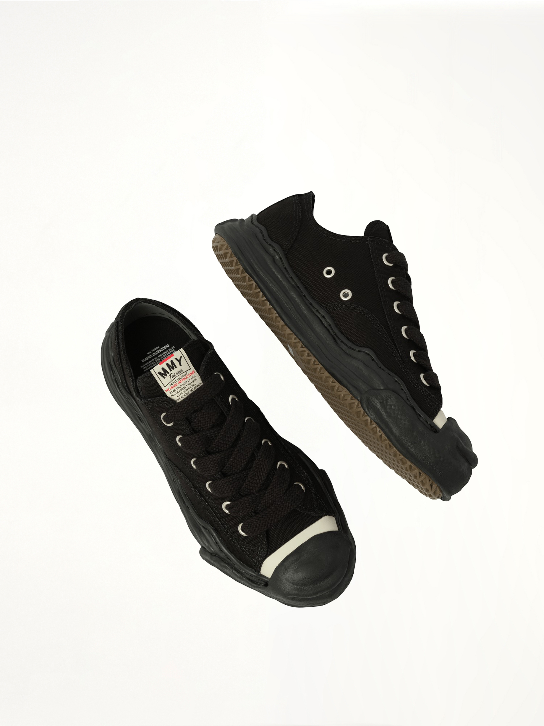 Hank OG Sneaker in Black/Black Top View | MAISON MIHARA YASUHIRO