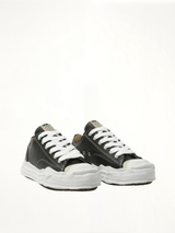 Hank OG Leather Sneaker in Black Front View | MAISON MIHARA YASUHIRO
