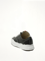Hank OG Leather Sneaker in Black Back View | MAISON MIHARA YASUHIRO
