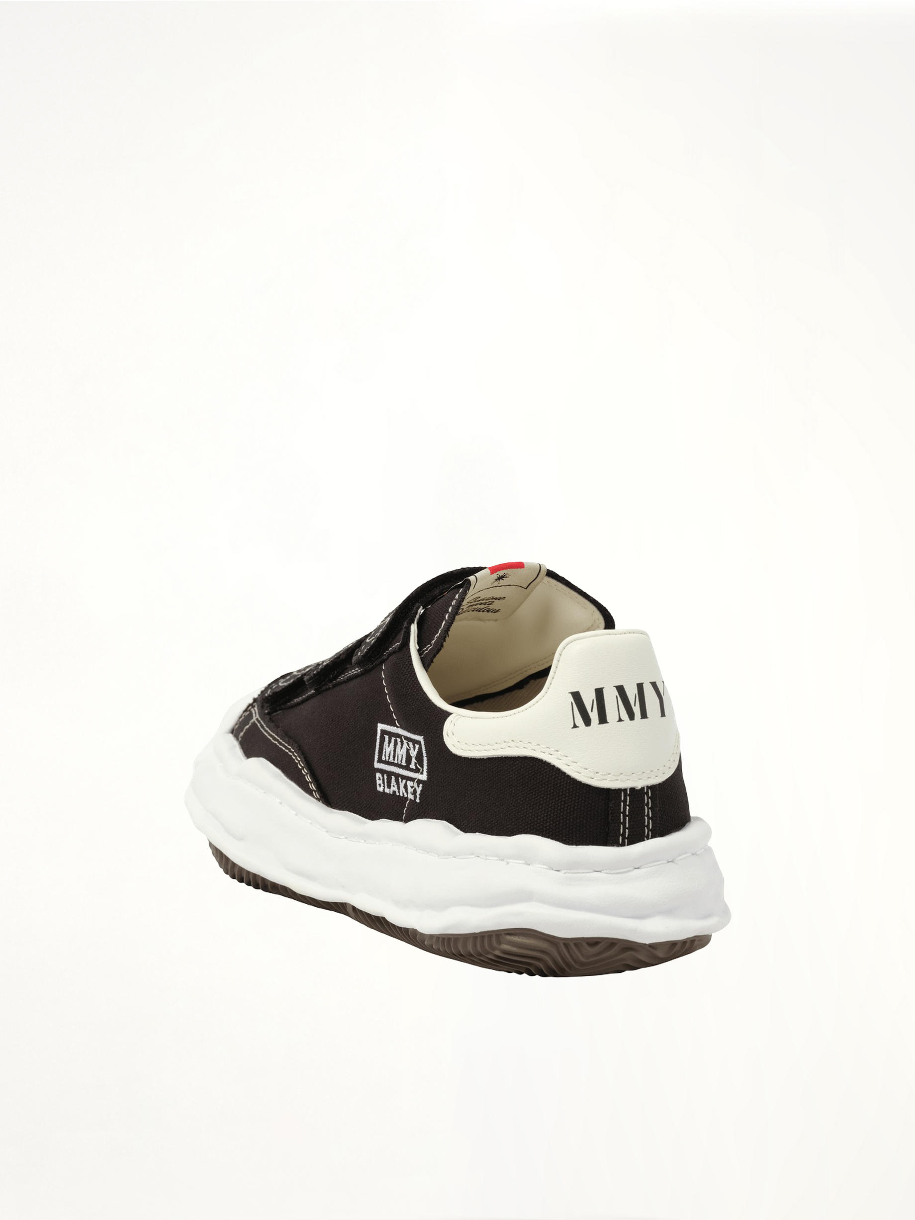 Blakey OG Velcro Sneaker in Black Back View | MAISON MIHARA YASUHIRO