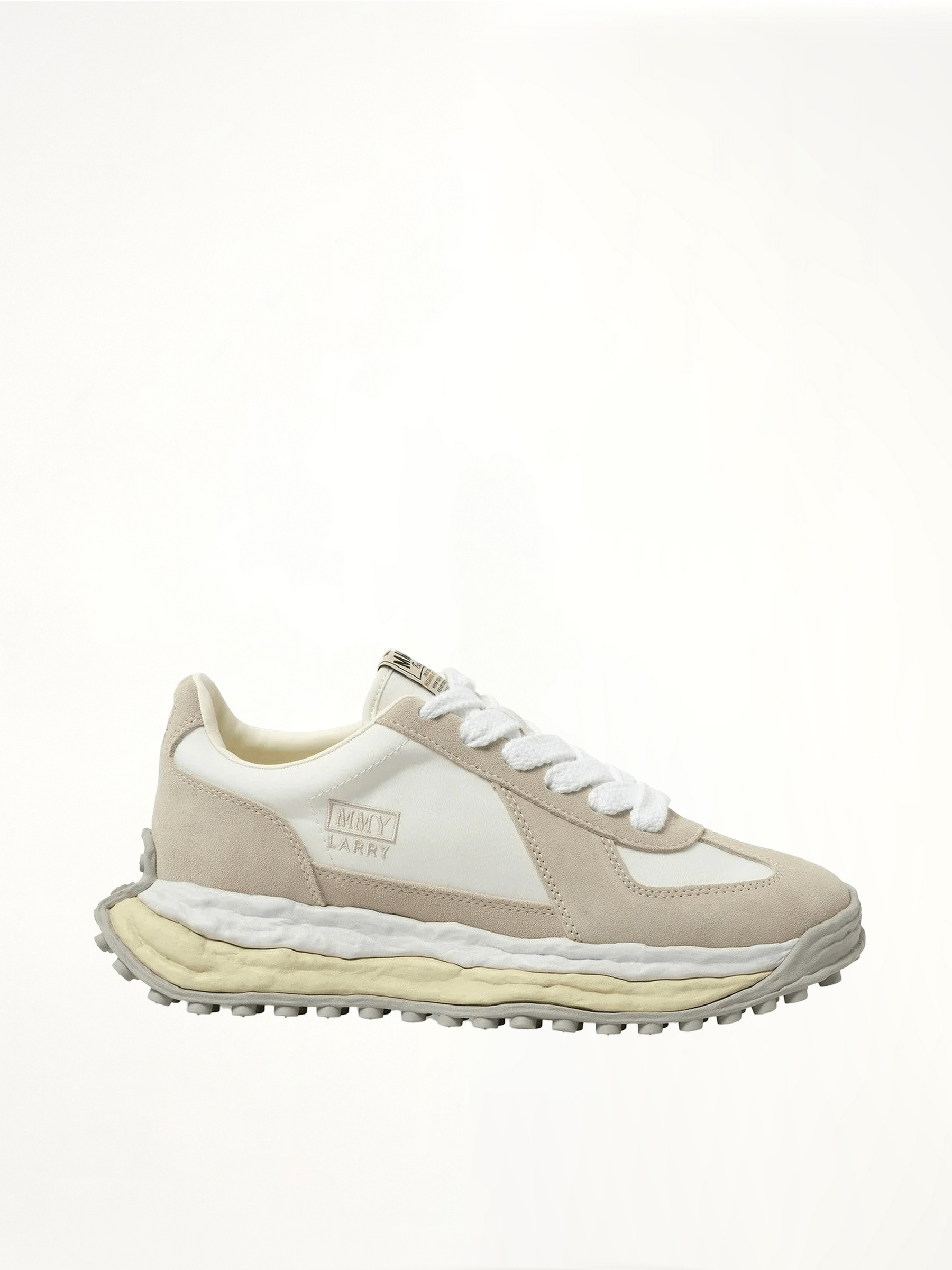 Larry OG Sneaker in White Side View | MAISON MIHARA YASUHIRO