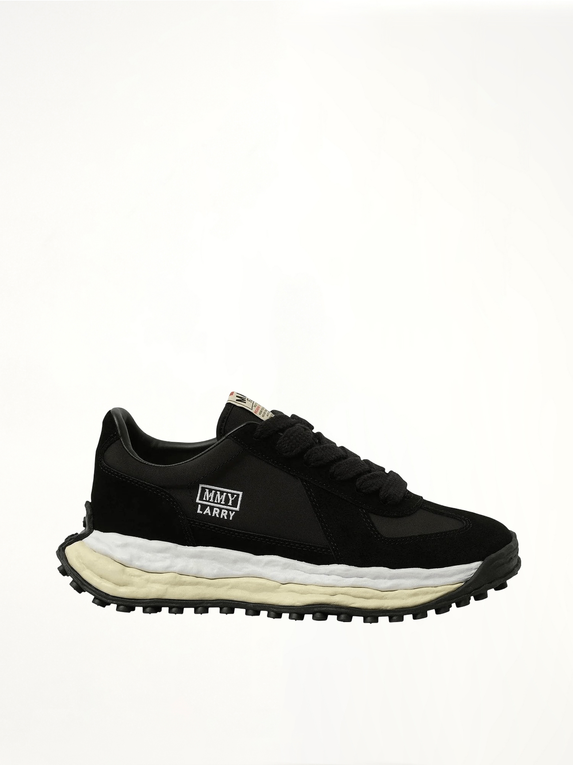 Larry OG Sneaker in Black Side View | MAISON MIHARA YASUHIRO