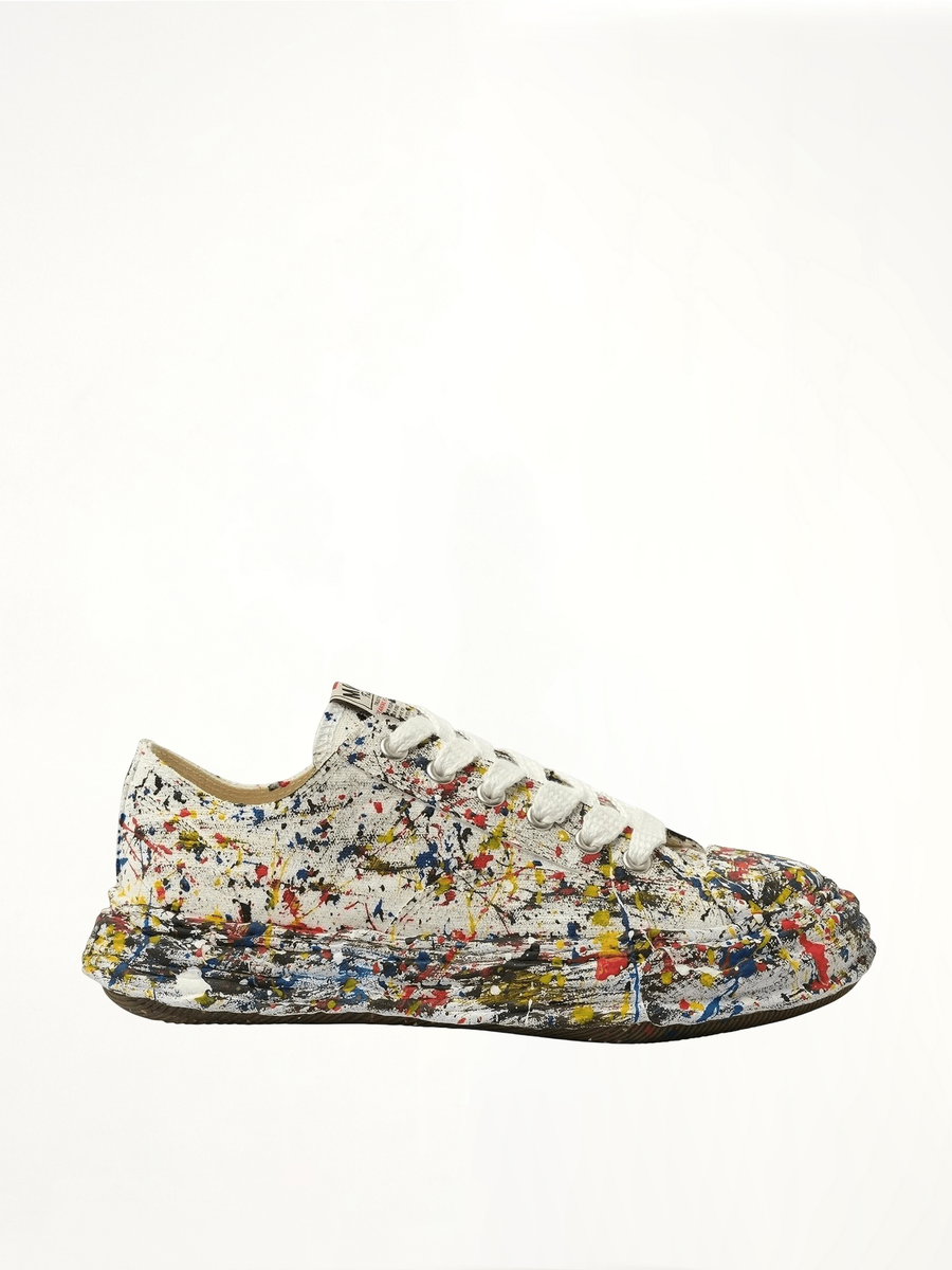 Peterson 23 OG Paint Splatter Sneaker in White Side View | MAISON MIHARA YASUHIRO
