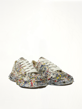 Peterson 23 OG Paint Splatter Sneaker in White Front View | MAISON MIHARA YASUHIRO