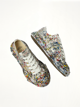Peterson 23 OG Paint Splatter Sneaker in White Top View | MAISON MIHARA YASUHIRO