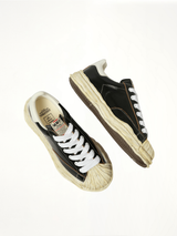 Blakey OG Wrinkled Leather Sneaker in Black Top View | MAISON MIHARA YASUHIRO