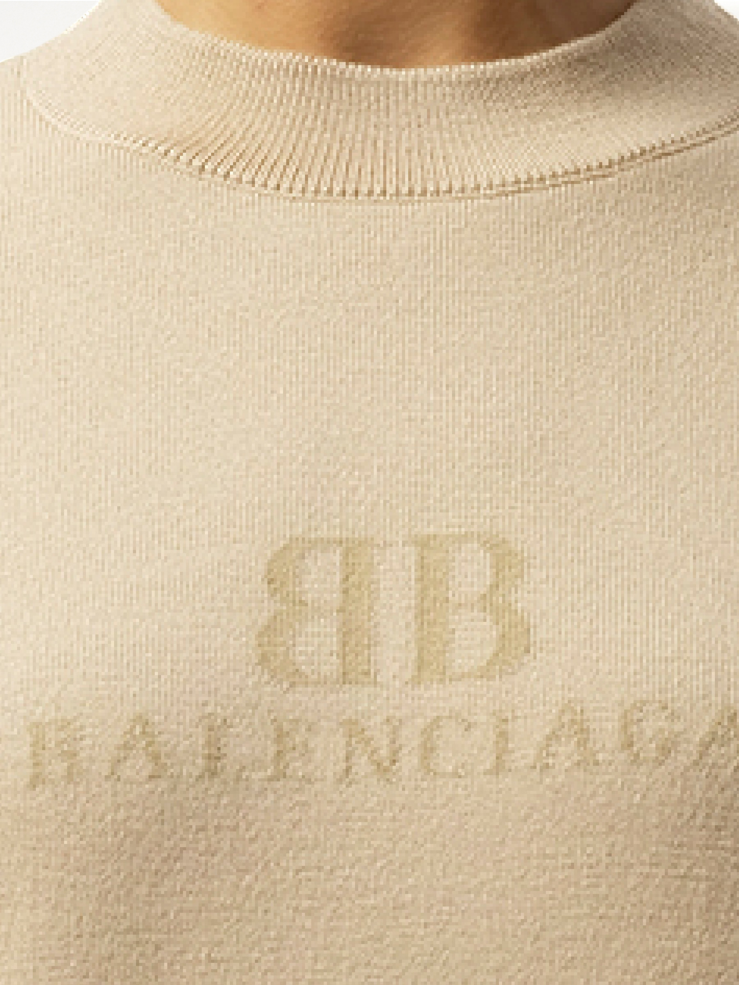 Cropped Sweater in Beige