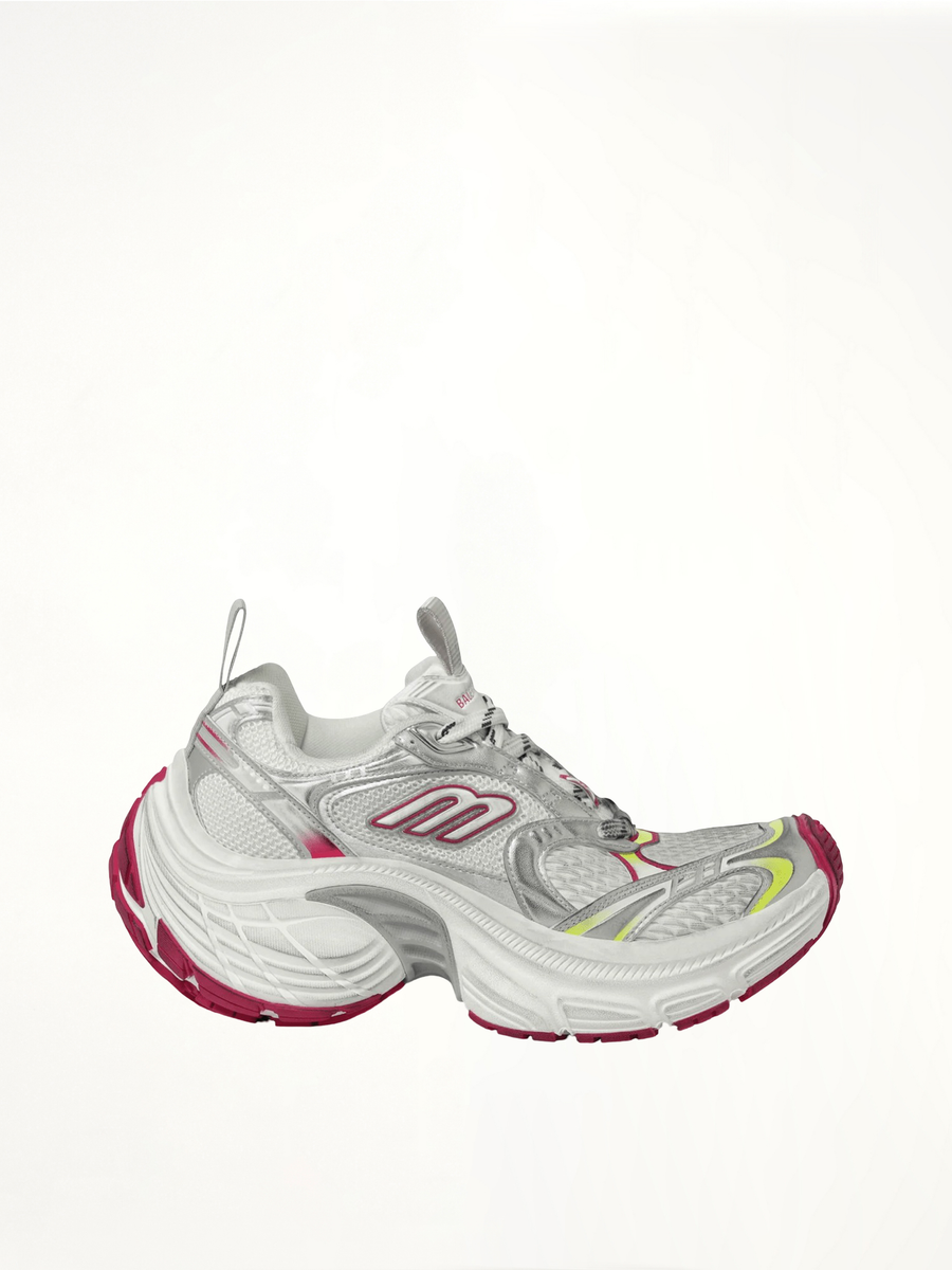10XL Sneaker in White/Grey/Mix Side View | BALENCIAGA