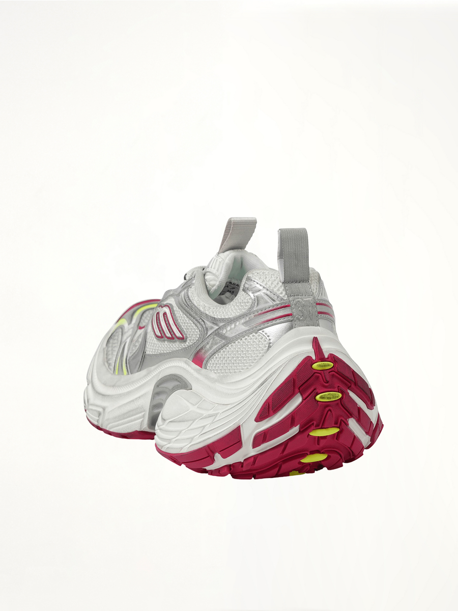 10XL Sneaker in White/Grey/Mix Back View | BALENCIAGA