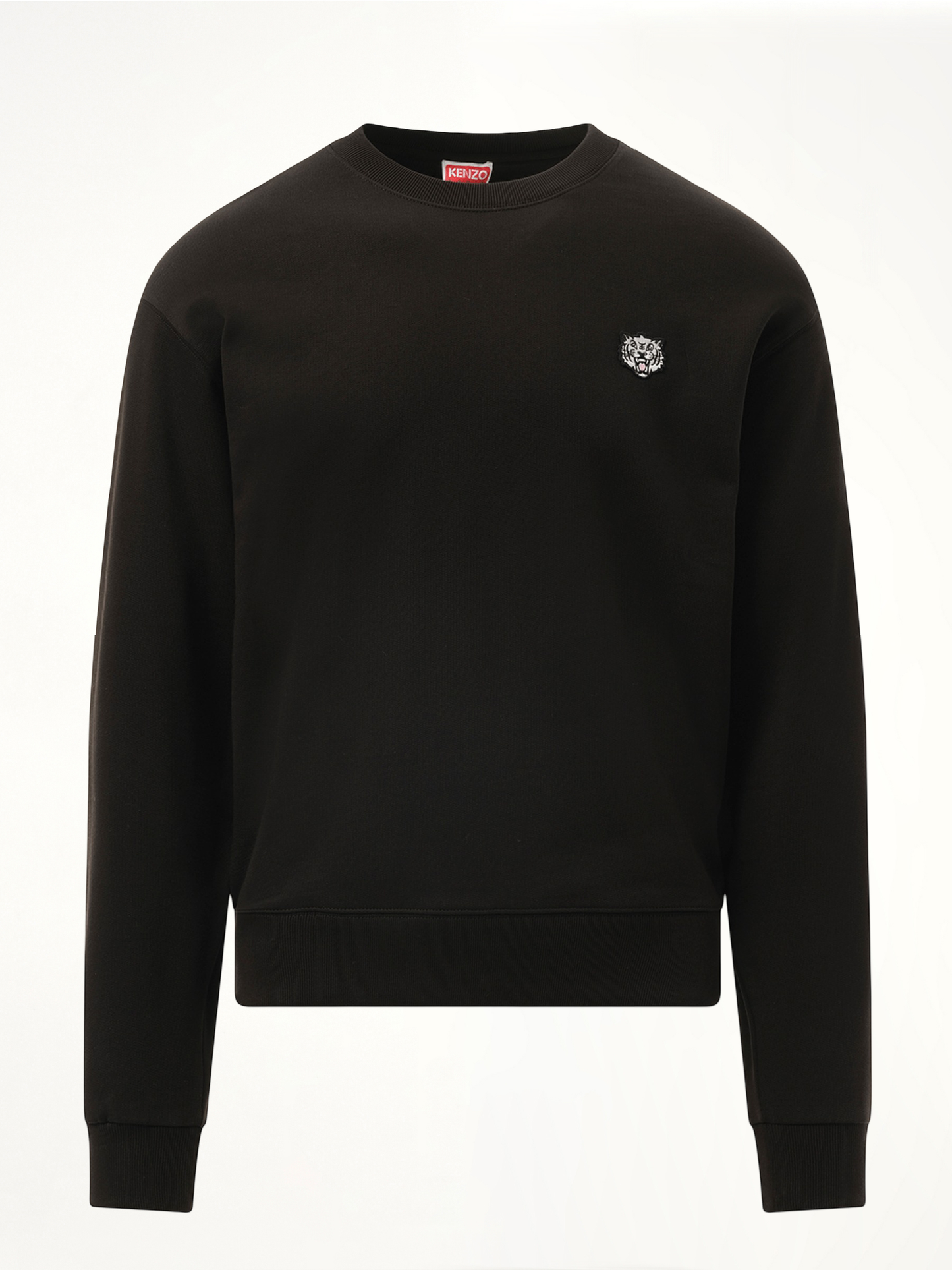 Kenzo Happy Tiger Embroidered Classic Sweatshirt in Black