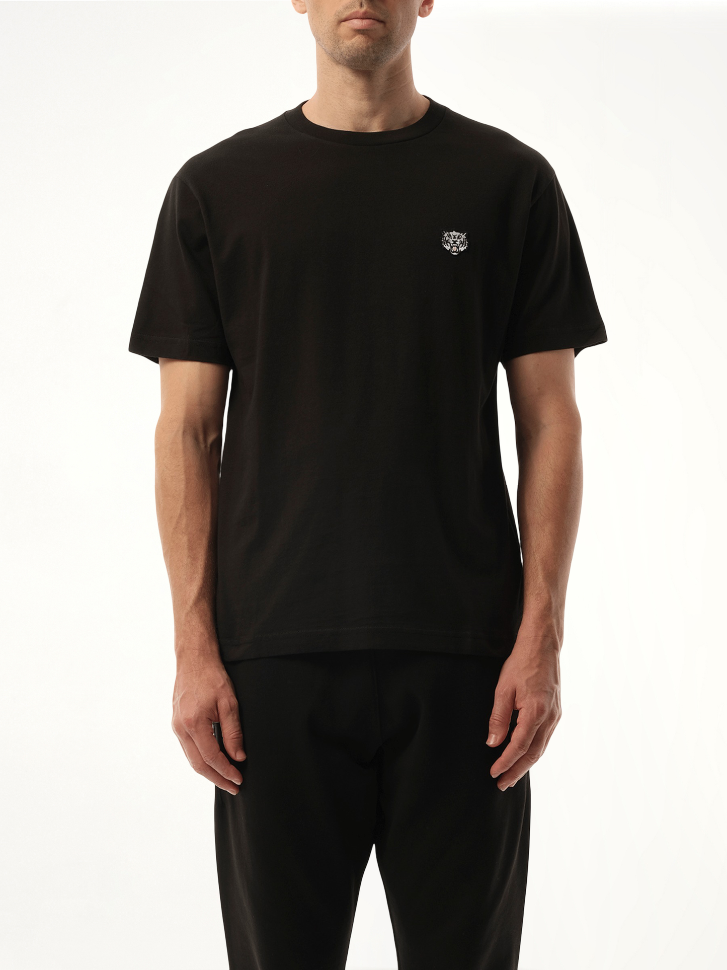 Gots Kenzo Happy Tiger Embroidered Classic T-Shirt in Black