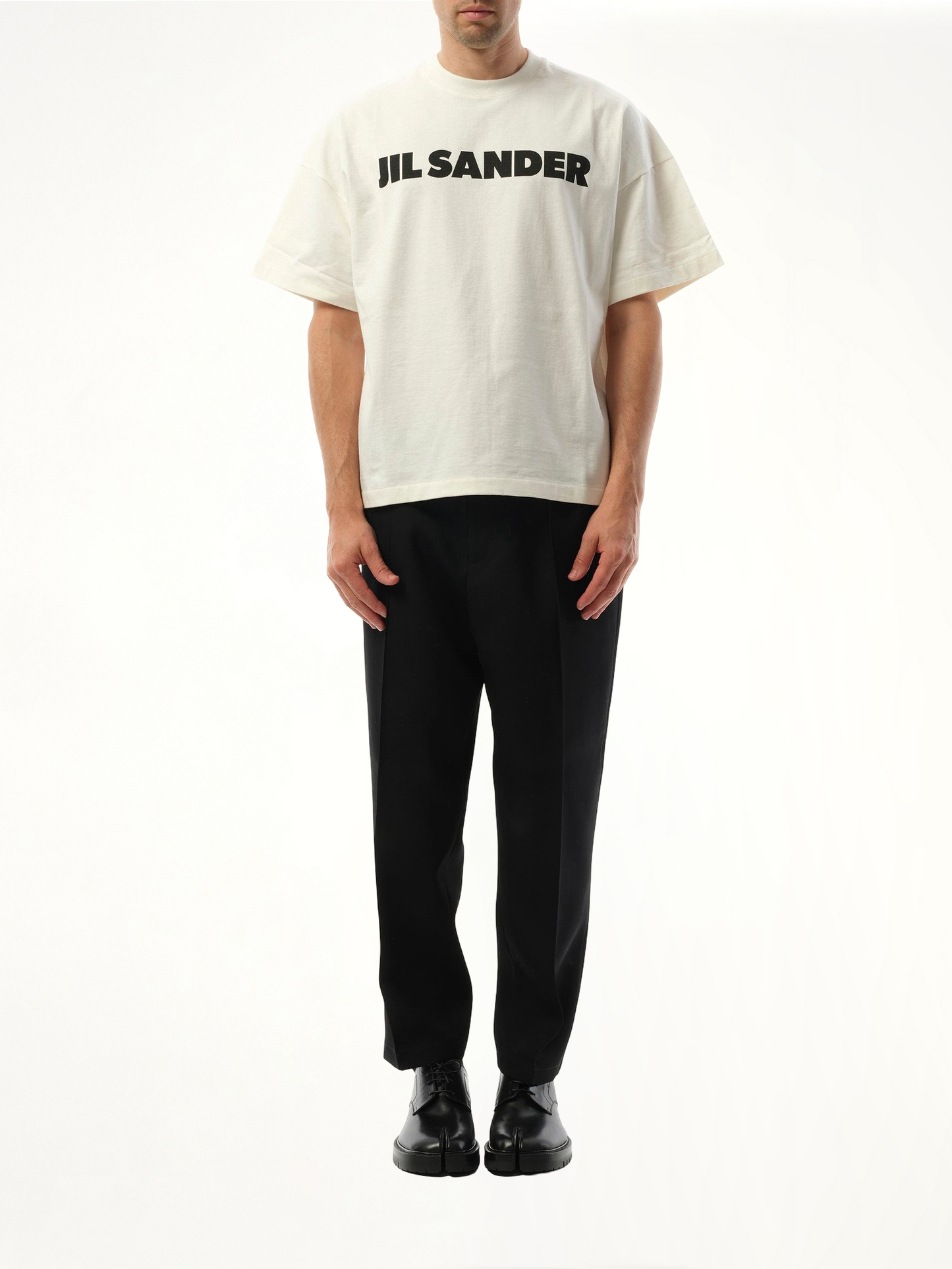 Jil Sander Logo T-Shirt in Porcelain