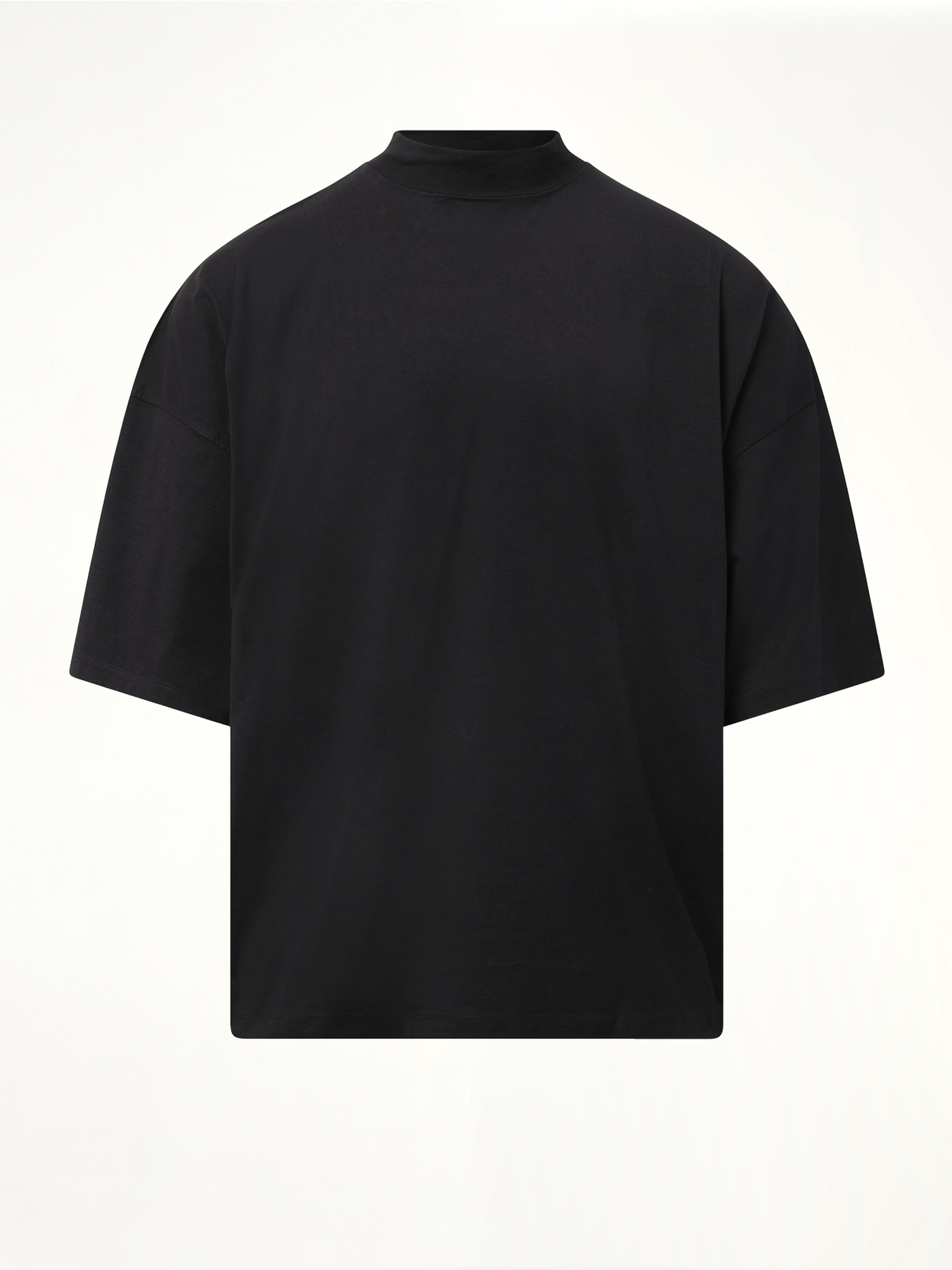 Mock Neck T-Shirt in Black