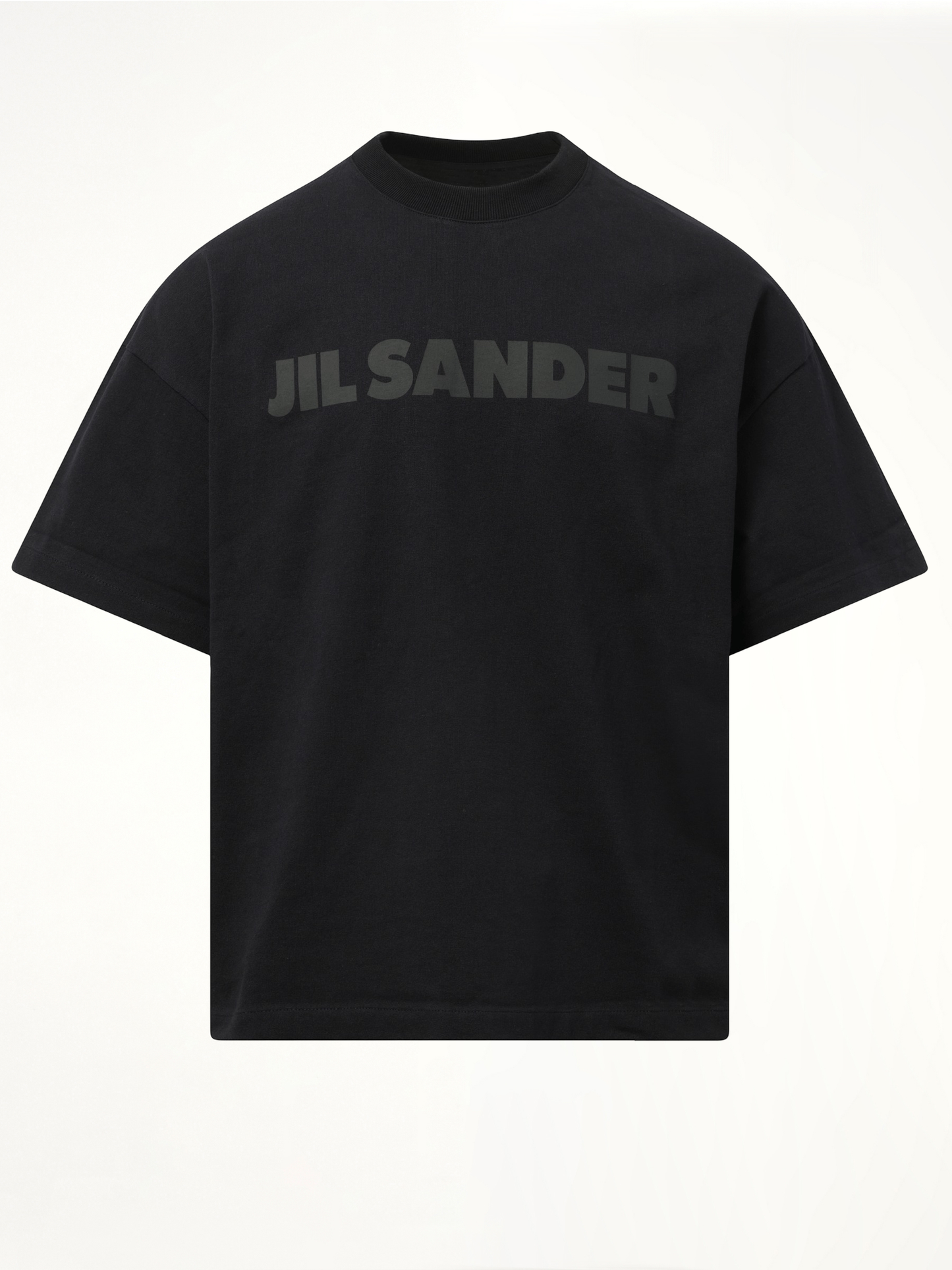 Tonal Jil Sander Logo T-Shirt in Black