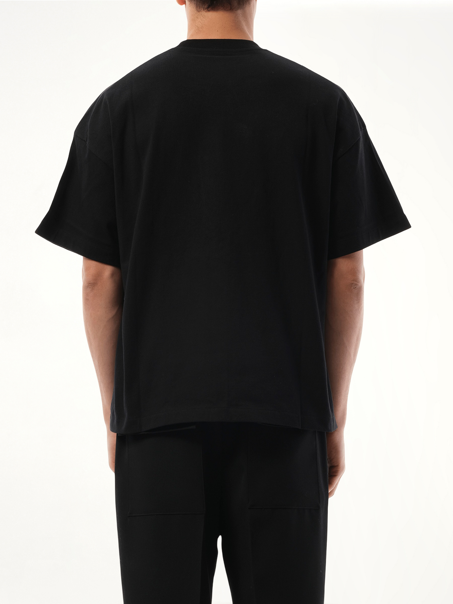Tonal Jil Sander Logo T-Shirt in Black