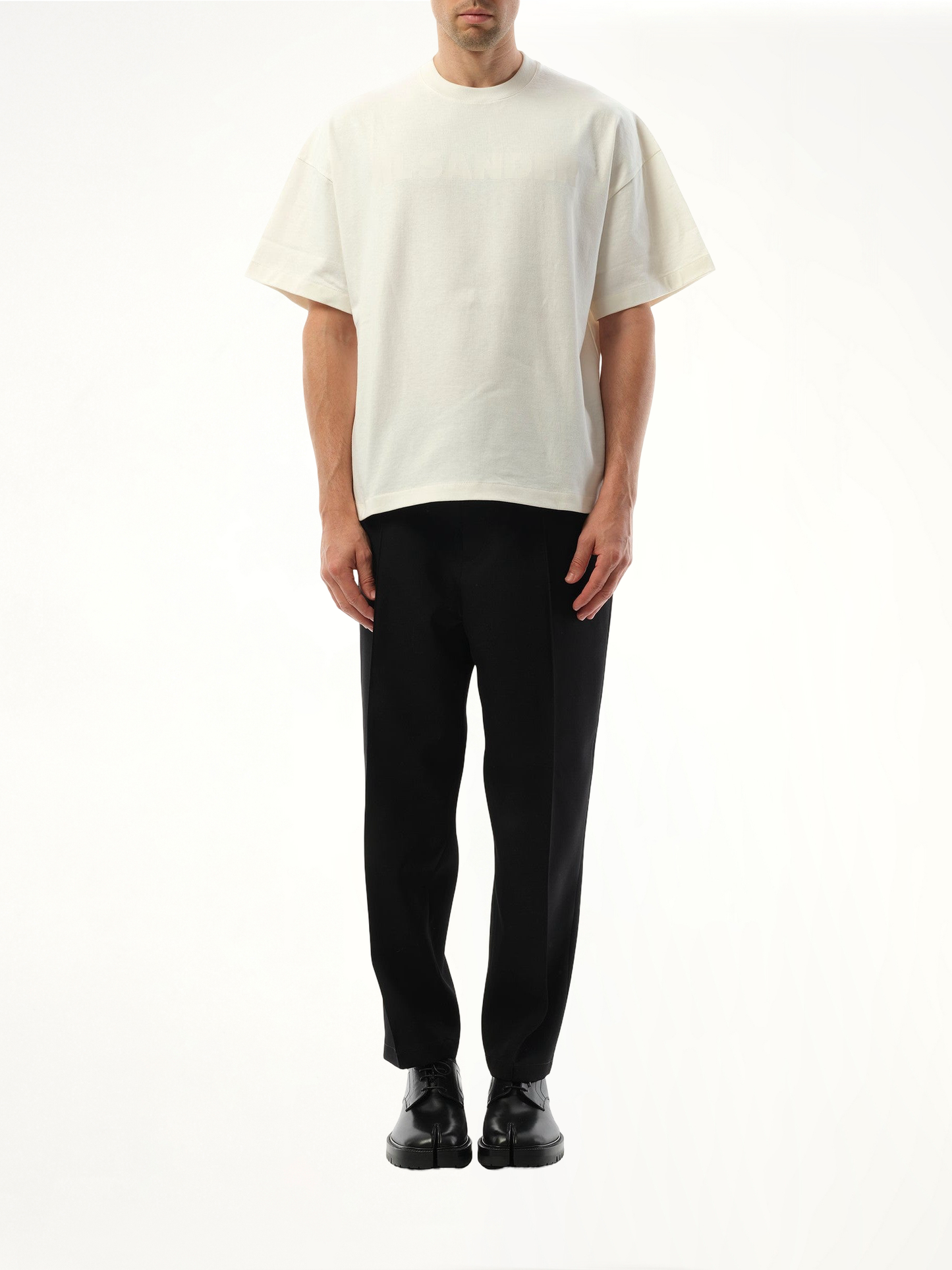 Tonal Jil Sander Logo T-Shirt in Porcelain
