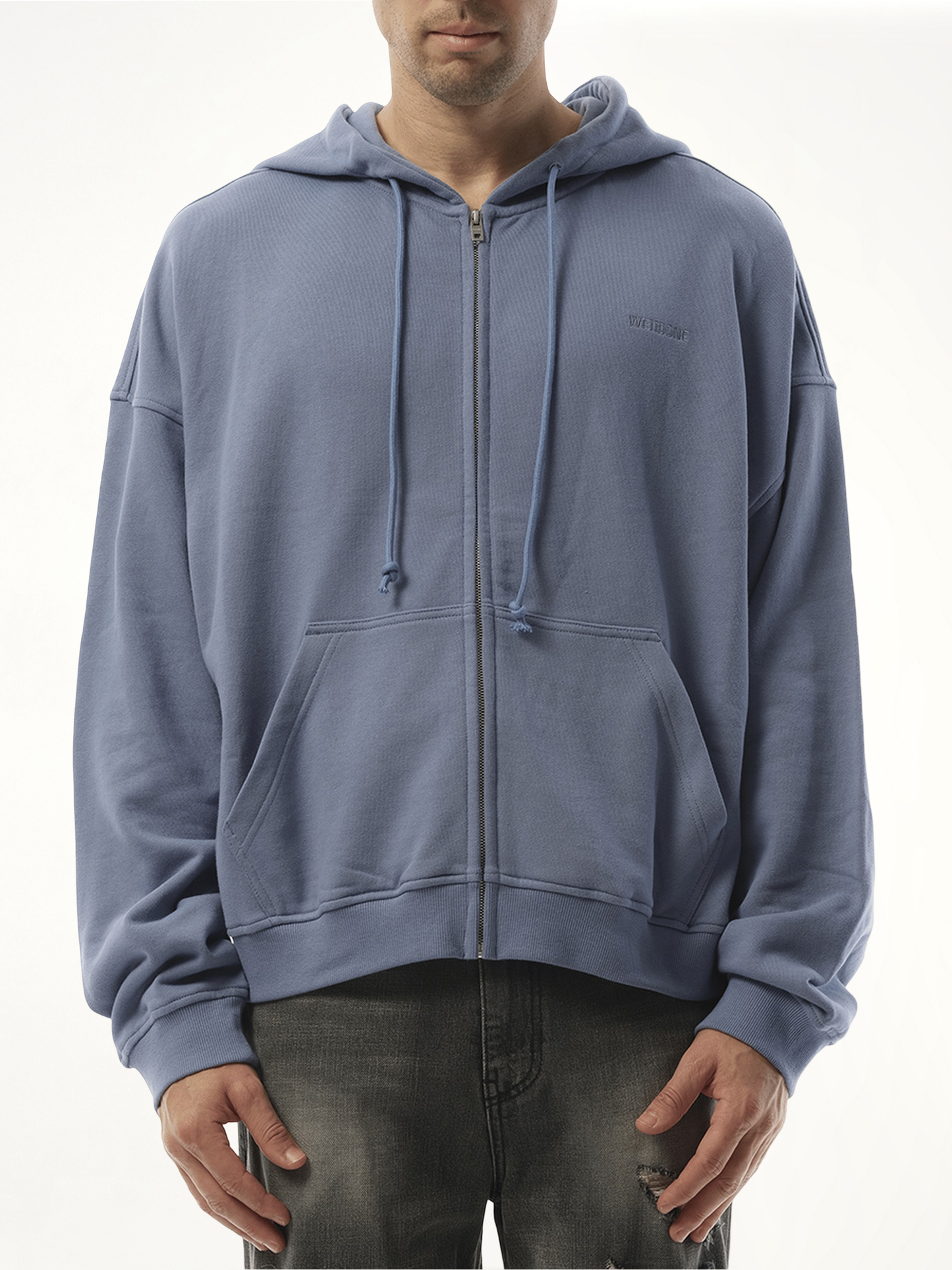 Twin All Around Hoodie Zip-Up in Sky