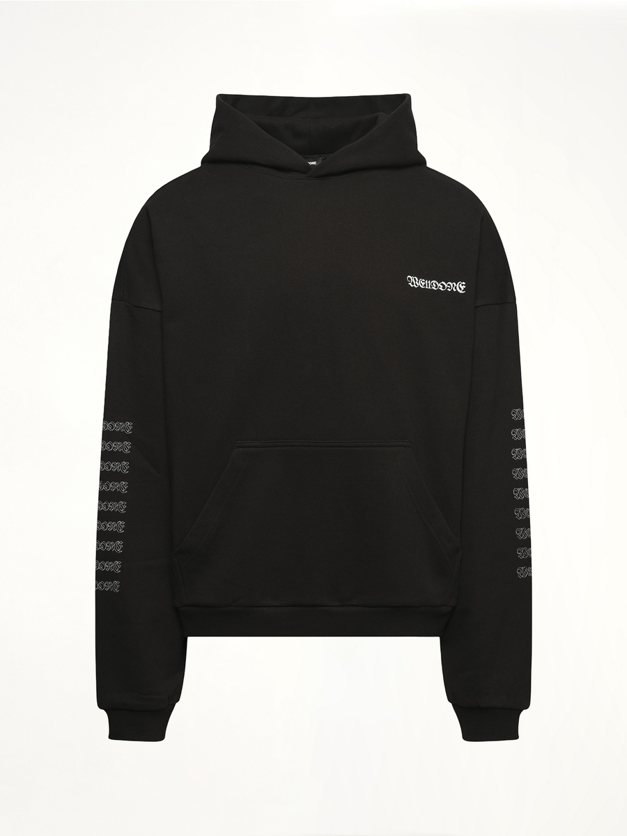 Punk Teddy Hoodie in Black