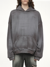 Spray Washed Hoodie in Charcoal