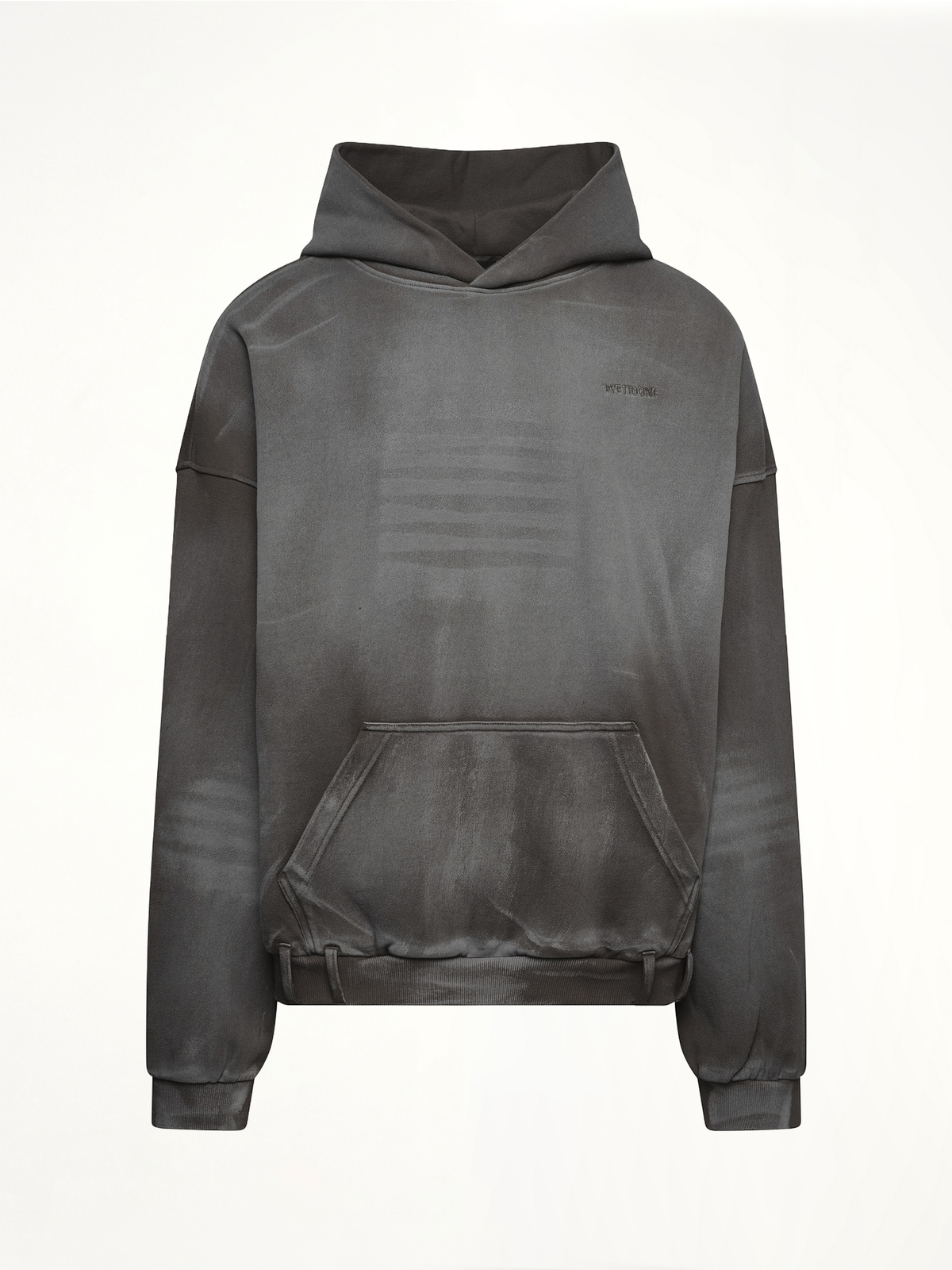 Spray Washed Hoodie in Charcoal