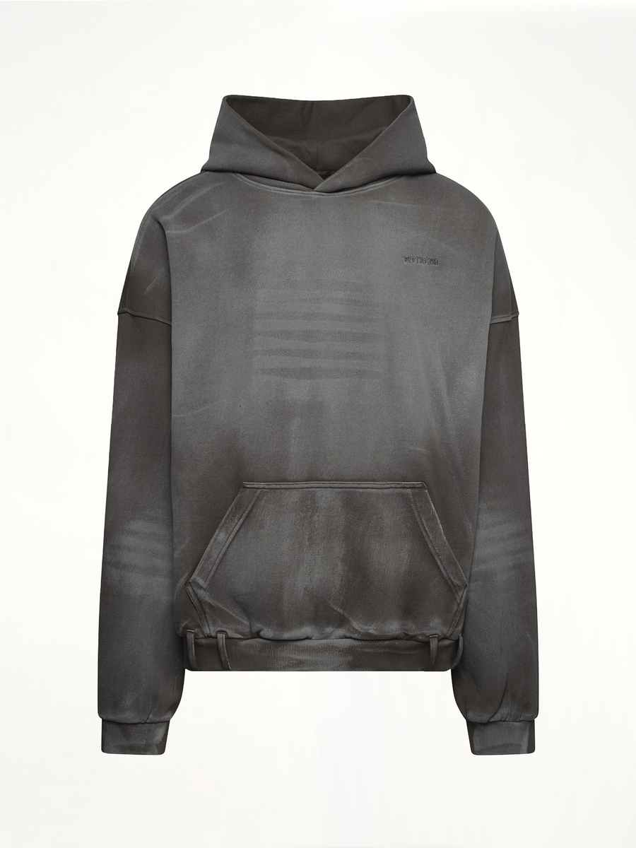 Spray Washed Hoodie in Charcoal