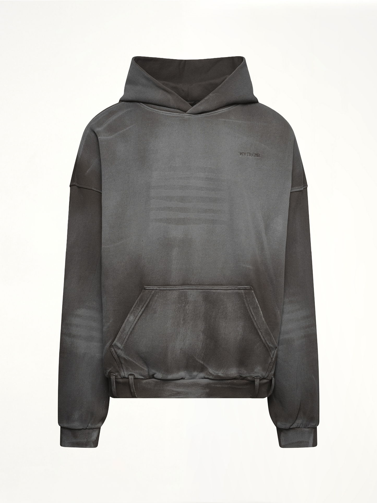 Spray Washed Hoodie in Charcoal