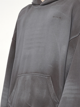 Spray Washed Hoodie in Charcoal