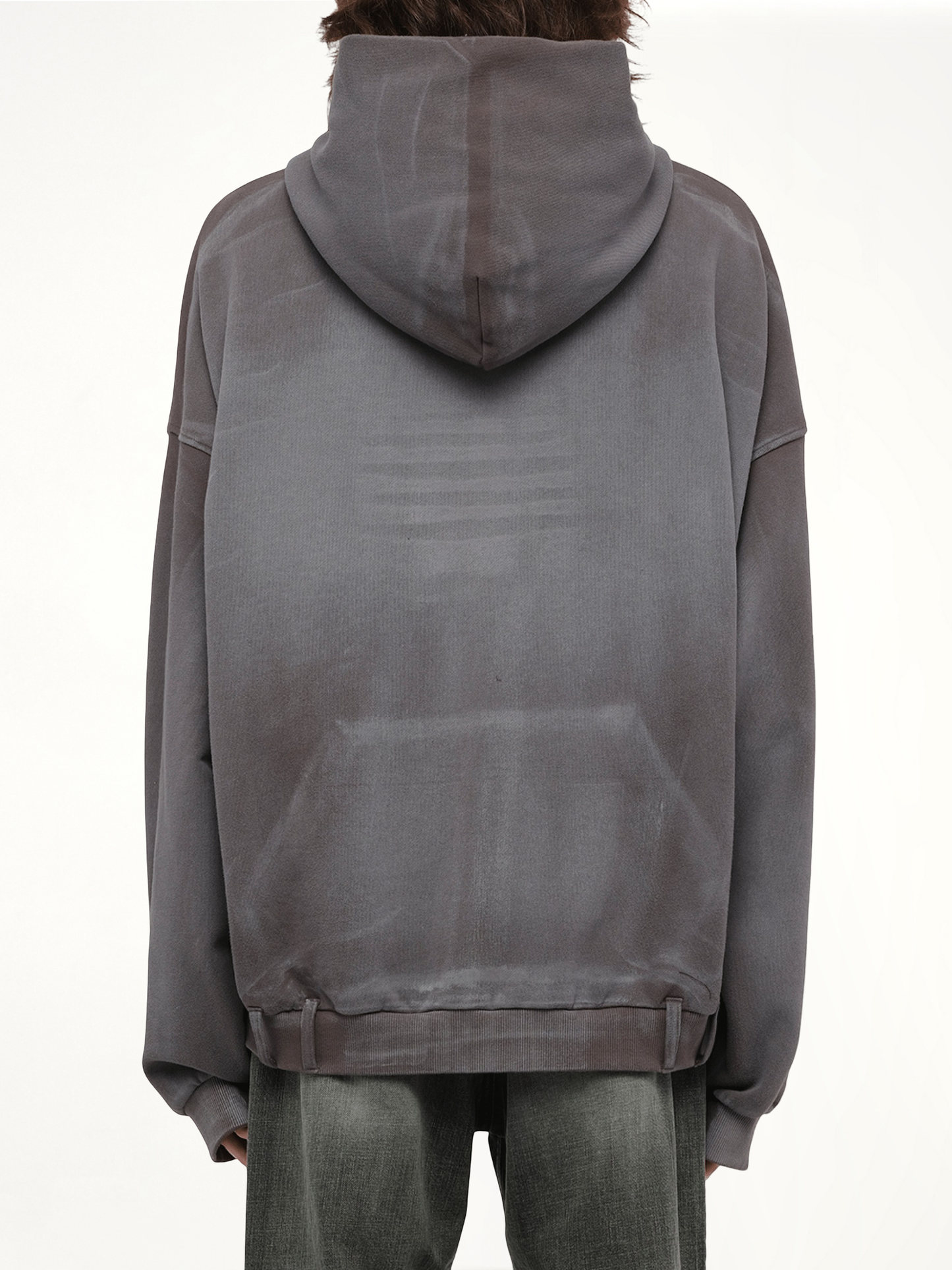 Spray Washed Hoodie in Charcoal