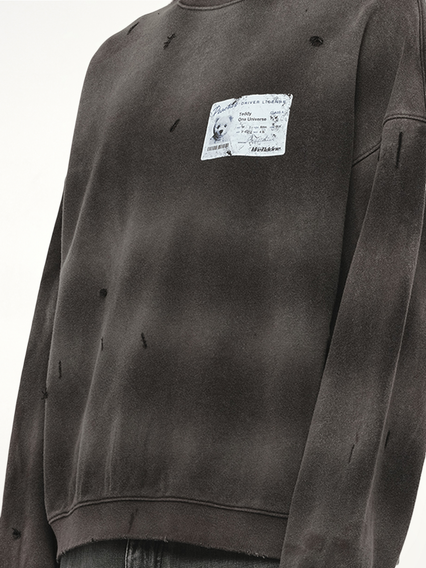 Peaches Print Sweatshirt in Charcoal